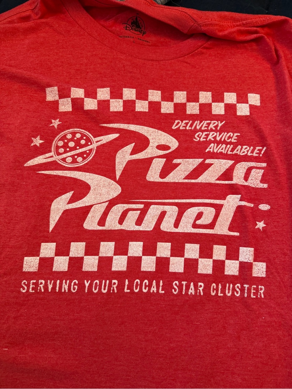Disney Red Pizza Planet Delivery Graphic Tee